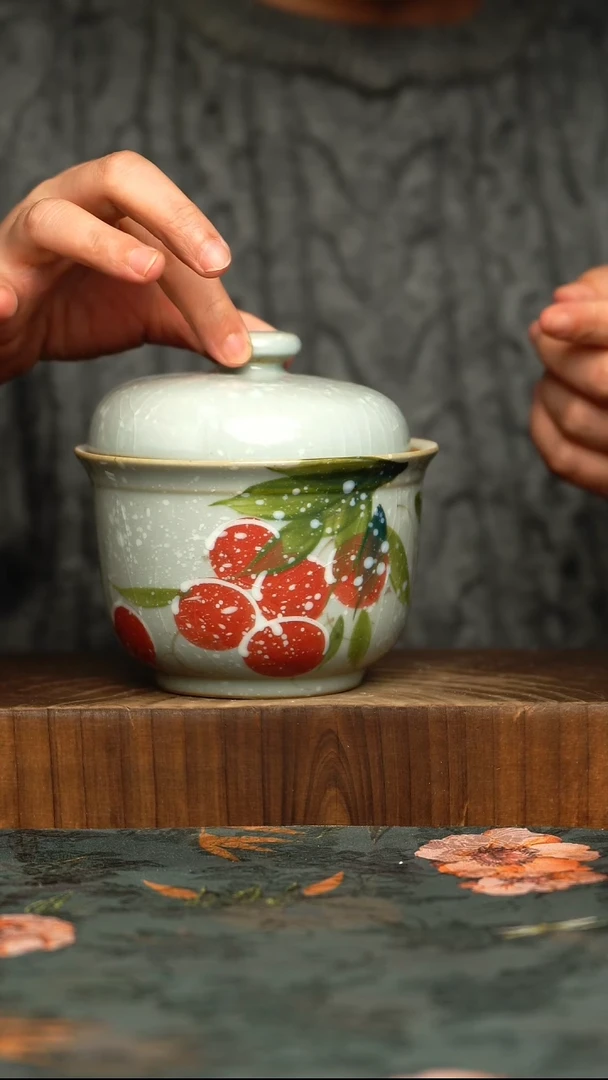杯釉下彩手工手绘同款陶器