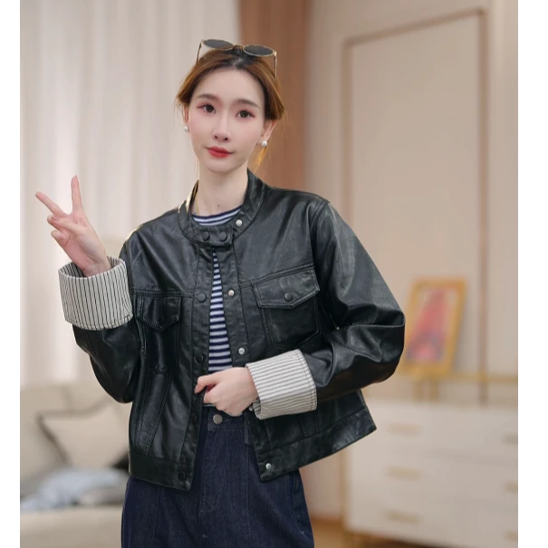 【新款上新】马克华菲秋季新款舒适简约纯色百搭上衣