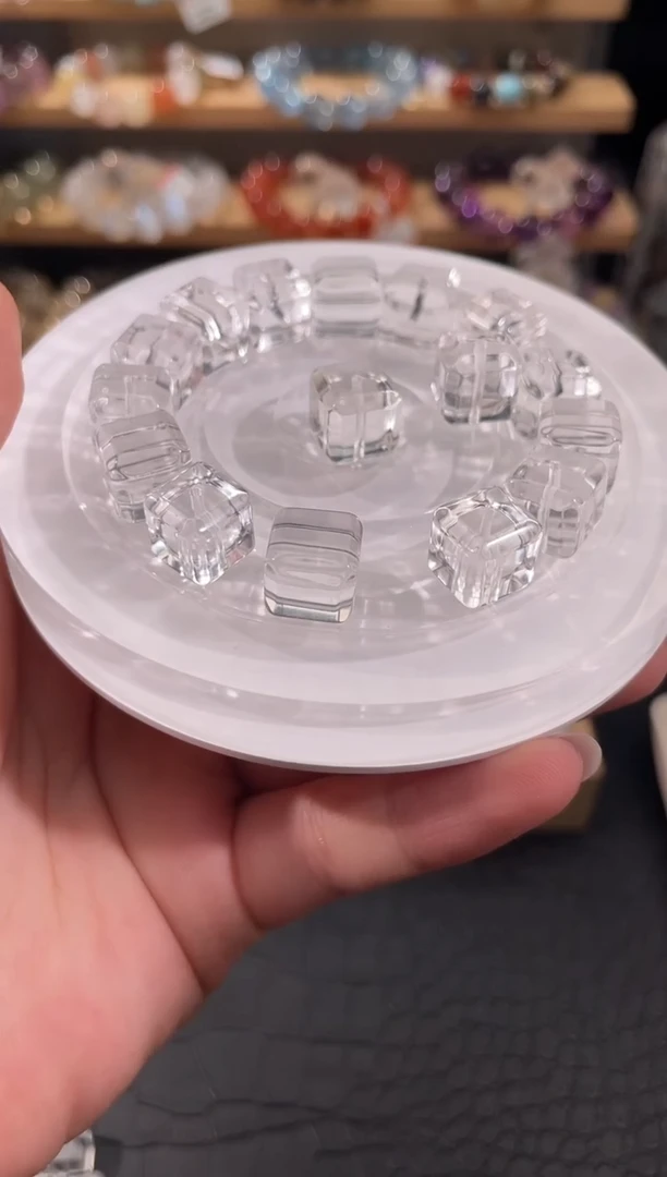 水晶手链未镶嵌 白水晶方糖多样性发一