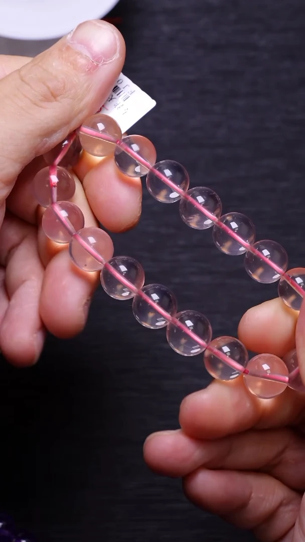 【闪购商品】水晶单圈未镶嵌Q035星光粉晶单圈10mm