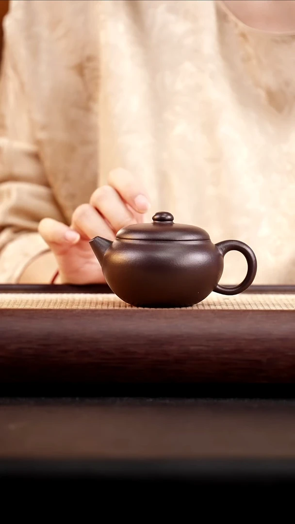 茶壶黑紫泥小满福