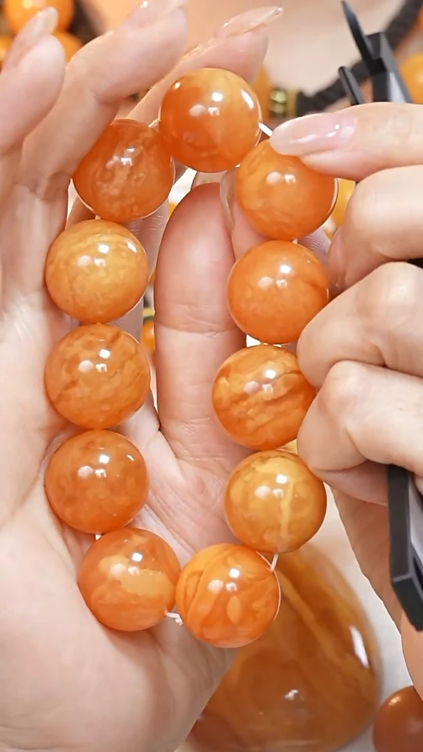 蜜蜡颈饰未镶嵌2471天然蜜蜡珠宝奇石云端妖孽石膏蜡全部保真