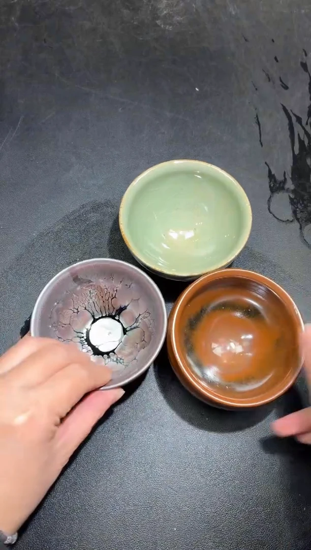 茶盏193三只微瑕