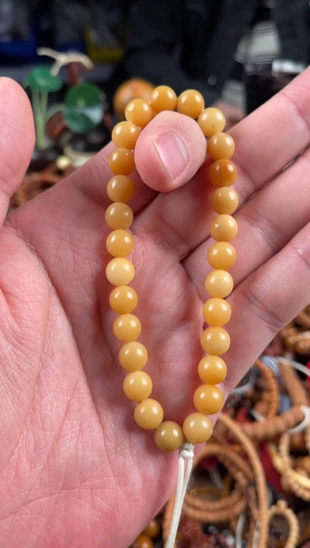 白玉菩提吊坠王胖子文玩工作室菩提根圆珠手持9左右