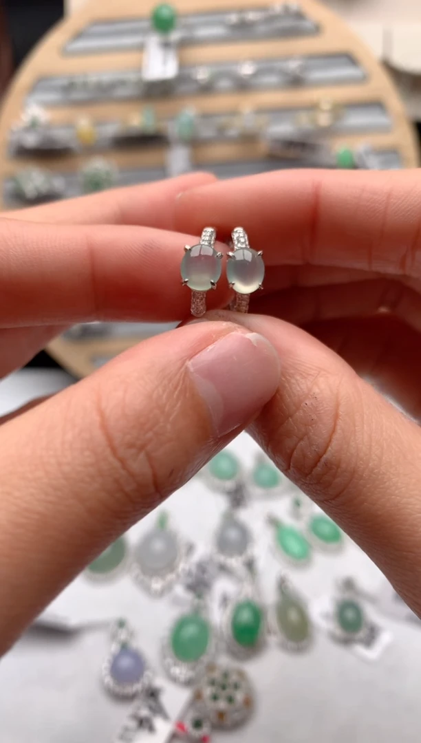 【闪购商品】翡翠耳饰未镶嵌3号