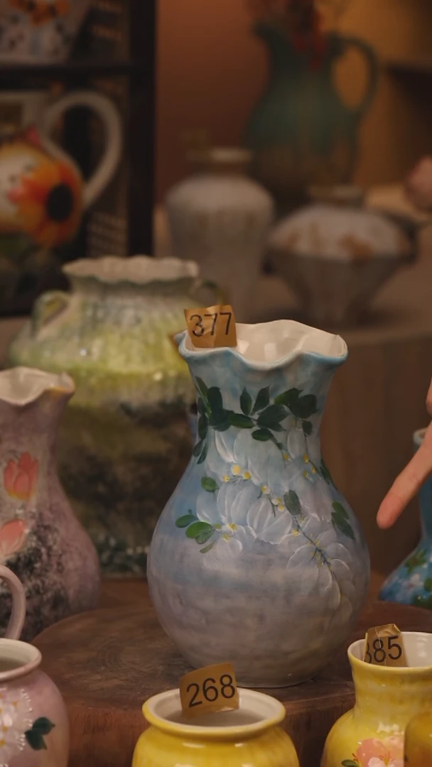 陶瓷377景德镇设计师手作花器摆件侘寂风