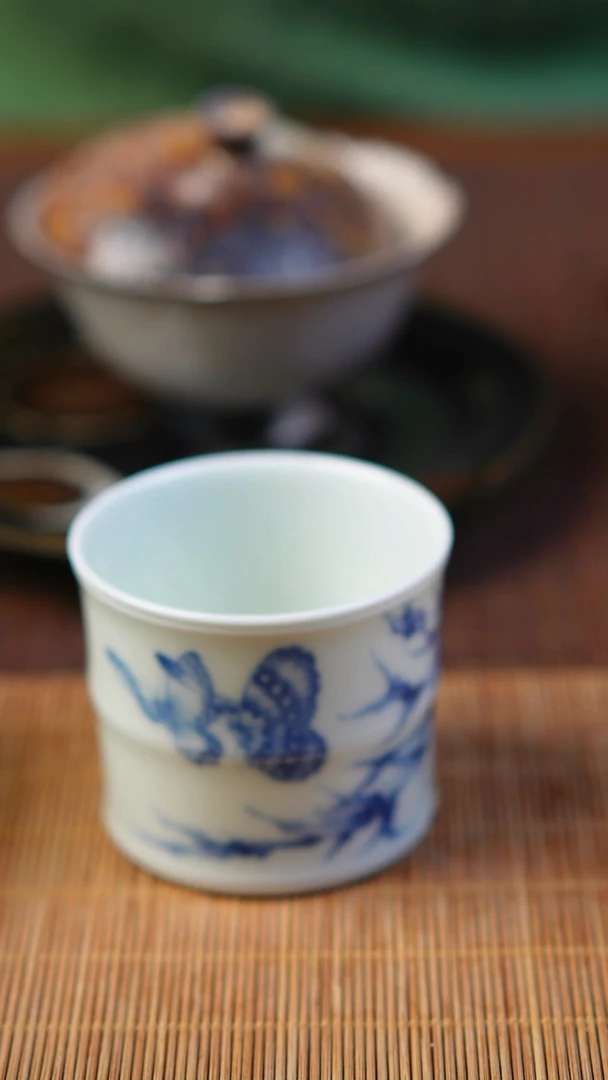 蝴蝶竹子竹节杯杯