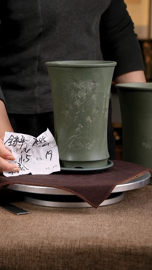 紫砂花盆花卉工艺7585+z