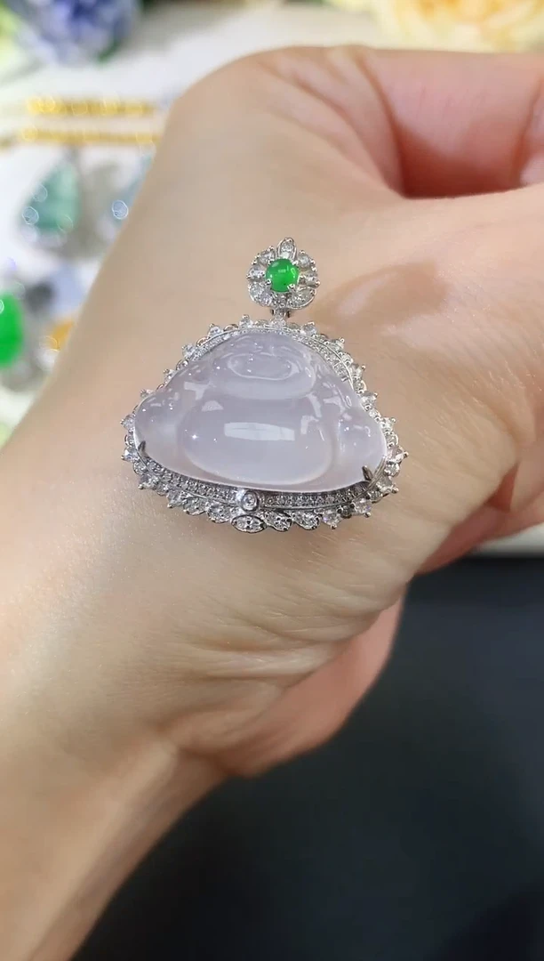 吊坠(不含链)18K金镶嵌翡翠126|13800