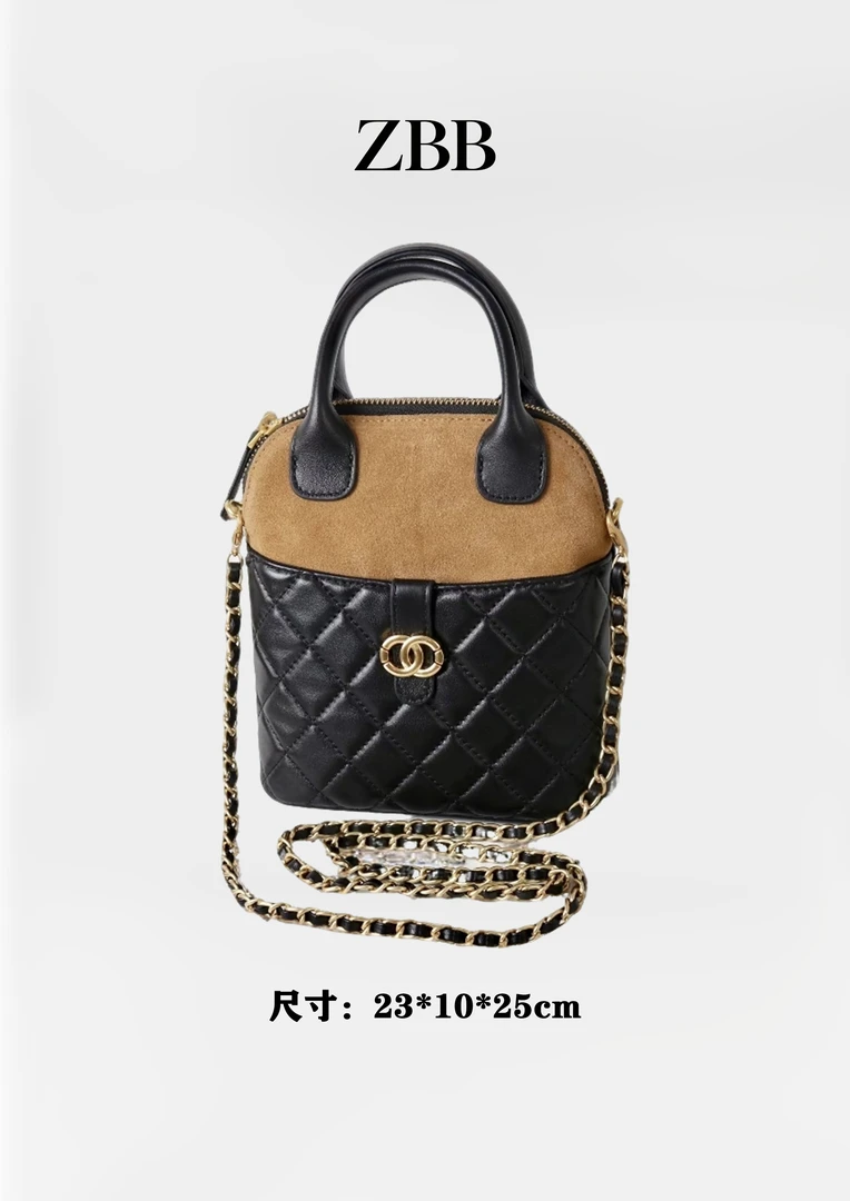 【正包包】小香25A竖版小羊皮女包菱格链条真皮斜挎手机包B121