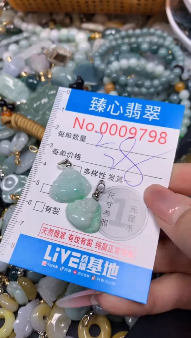 【闪购商品】翡翠颈饰未镶嵌含绳0009798