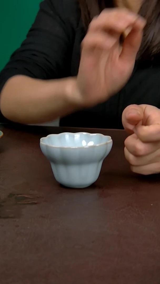 天青佛手杯不完美 简装