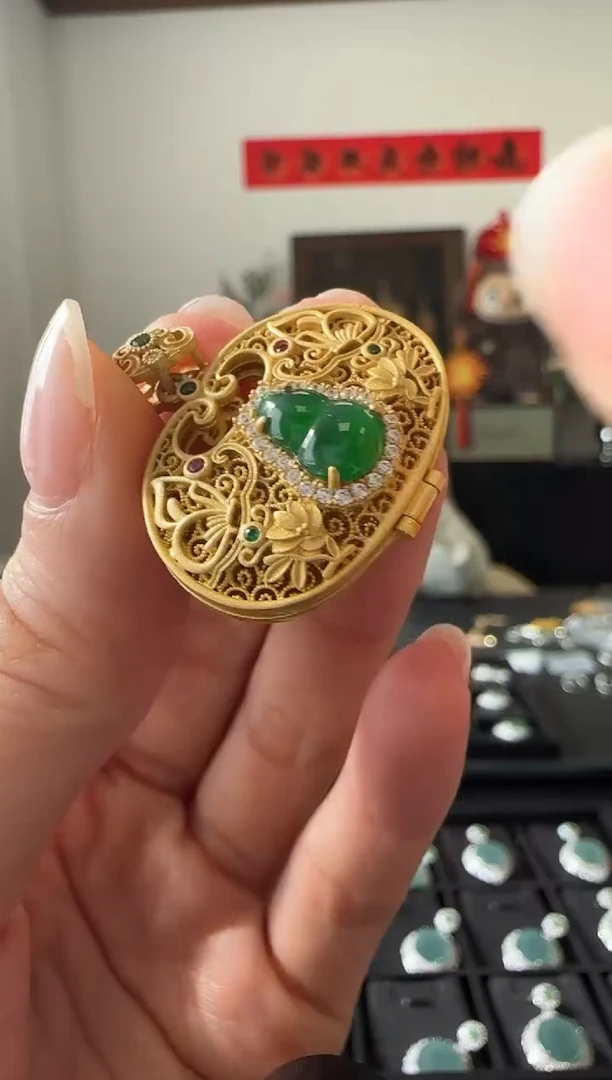 【闪购商品】翡翠吊坠(不含链)银S925镶嵌银镶