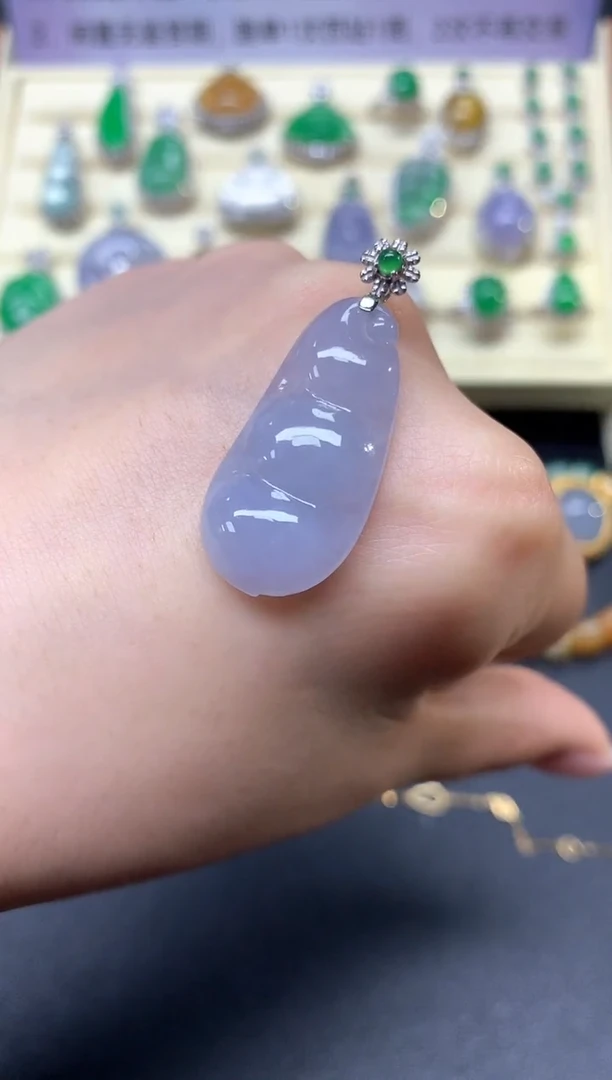 【闪购商品】翡翠吊坠(不含链)18K金镶嵌吊坠|1450+145