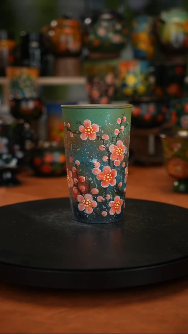 紫砂油画釉下彩手绘