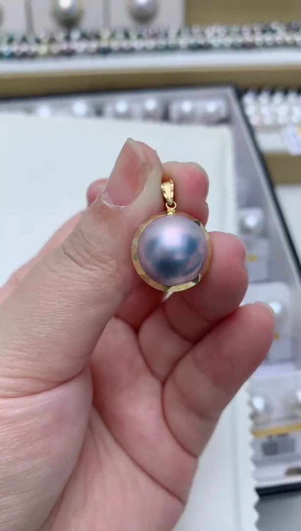 【闪购商品】拼合珍珠（马贝珠）颈饰14K金镶嵌q74