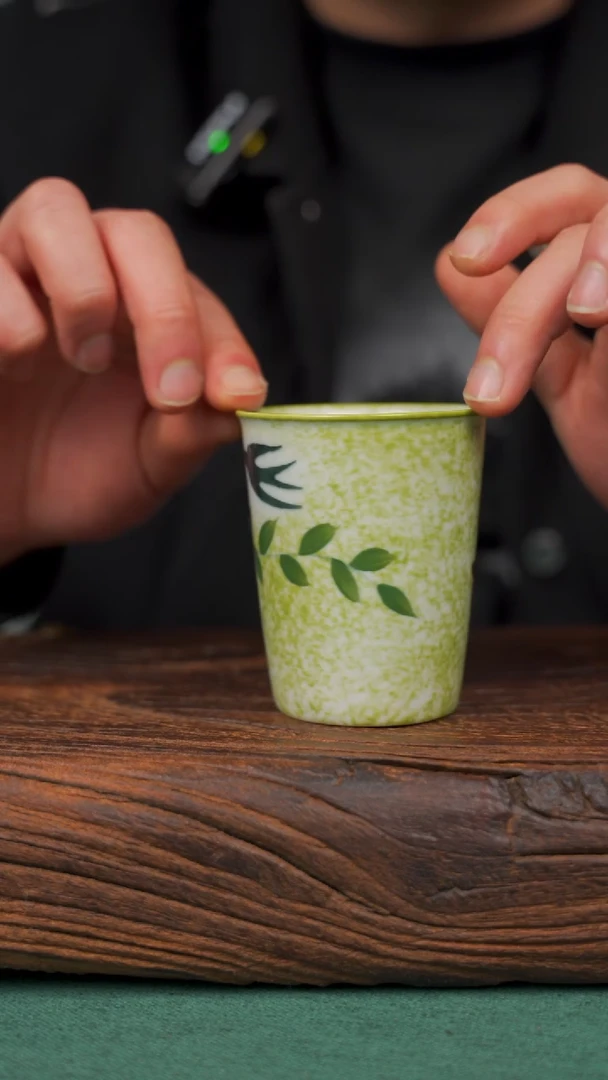 瓷片24寻一缕瓷香杯釉下手工手绘瓷器