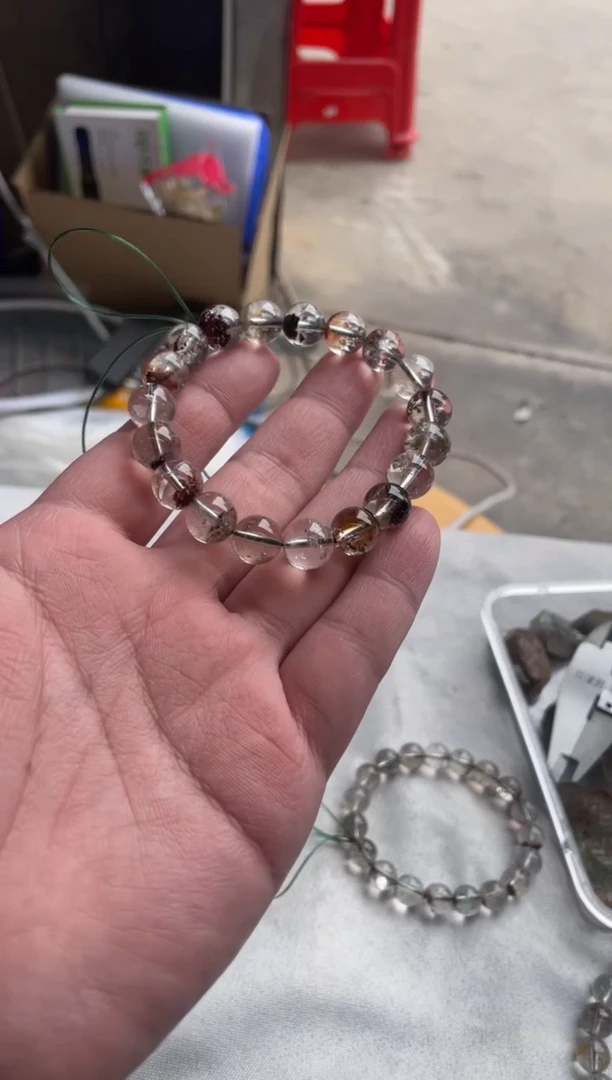 【闪购商品】水晶卡10mm+未镶嵌天然四季幽灵手串拍2单99发1