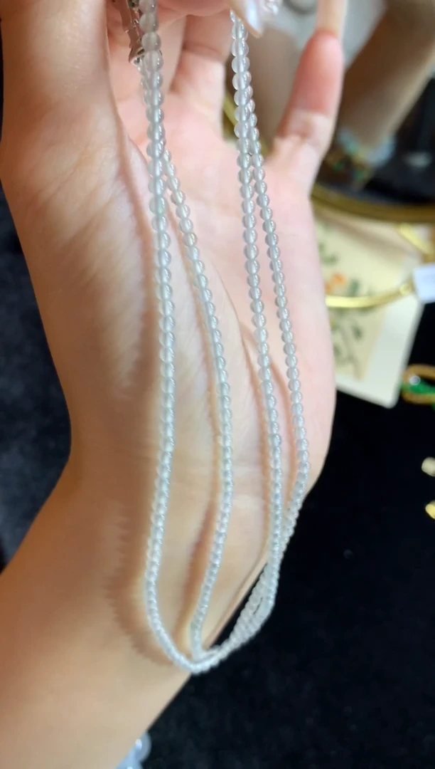 翡翠未镶嵌颈饰翡翠高冰珠链