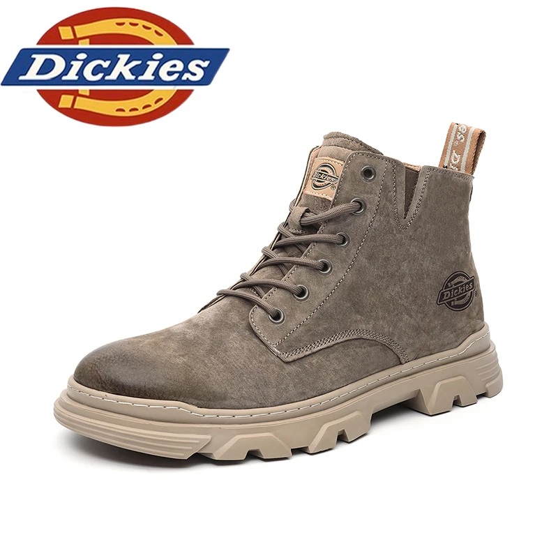 Dickies马丁靴男款秋秋季美式复古高帮增高男士休闲户外工装靴子