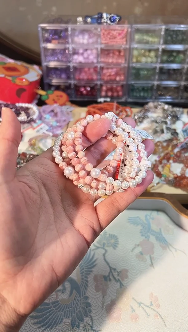 【闪购商品】菱锰矿（红纹石）手链未镶嵌Q755手链