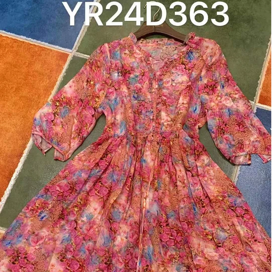 【丫丫-禾枫原创】重磅100%桑蚕丝连衣YR24D363