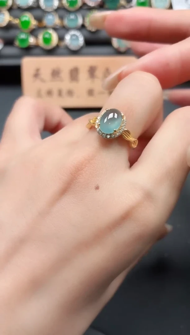 银S925镶嵌戒指翡翠1111