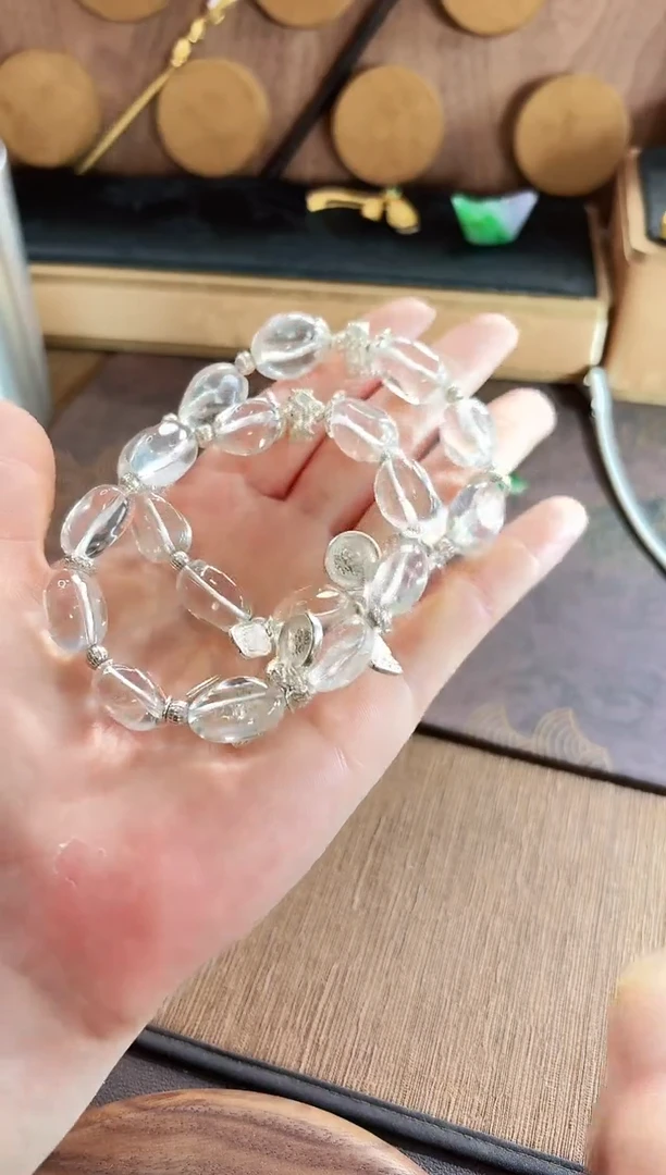 水晶手串银S925镶嵌手串 多样性发货 发一条
