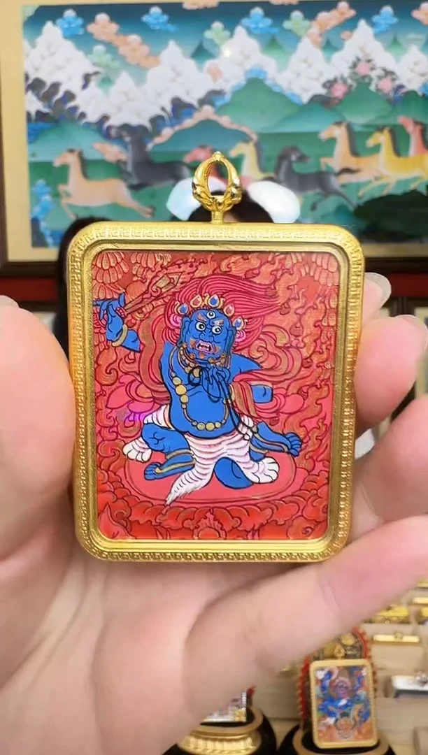 吊坠不动-热贡纯手绘周毛