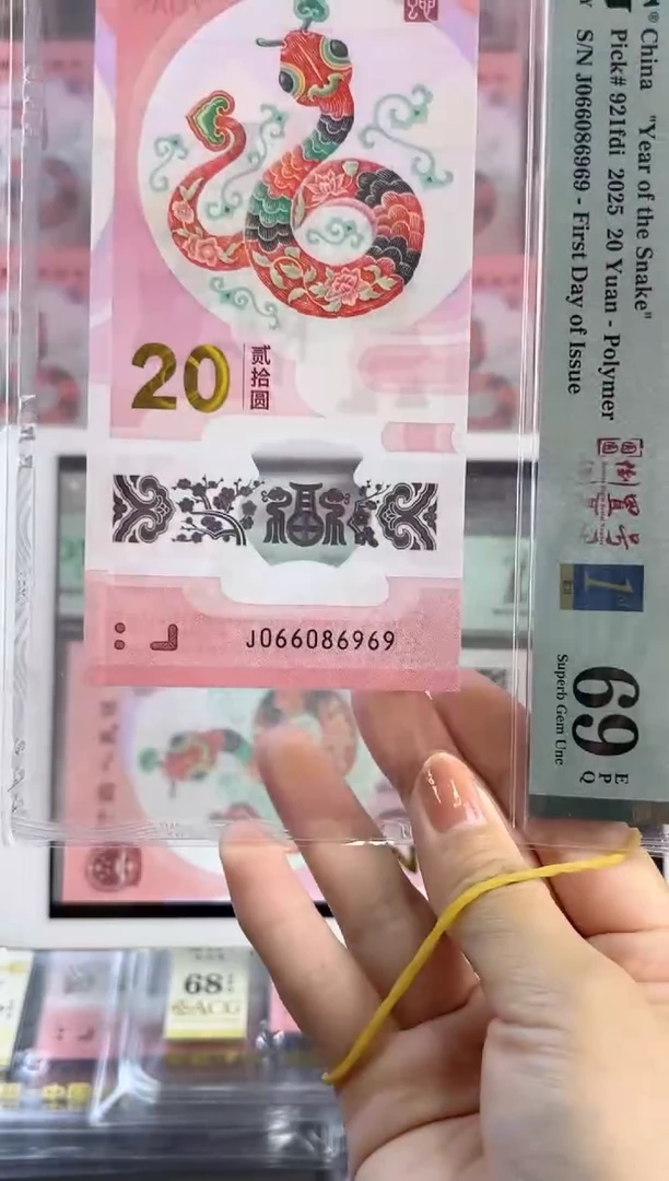 塑料蛇钞圆圆69分 J066086969