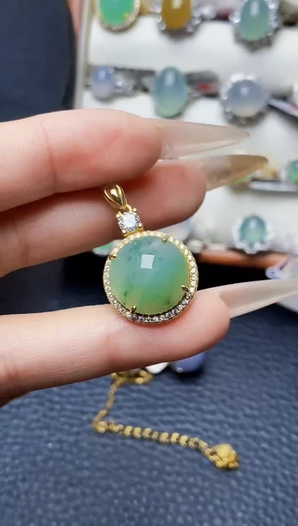 银S925镶嵌戒指翡翠3040