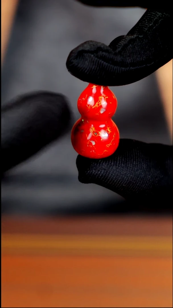 疯子大漆中国红葫芦