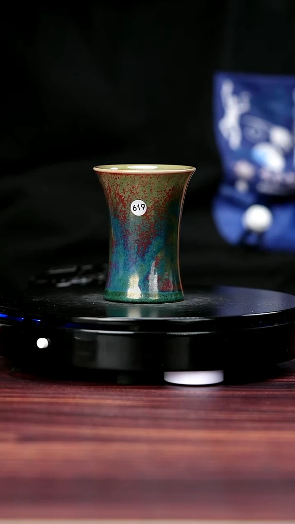 壶619#盼龙窑一级品原矿钧瓷束腰杯