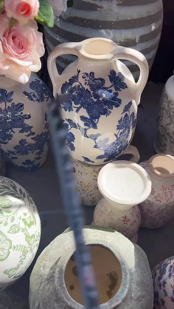 【闪购商品】陶瓷花盆高21.5cm内口4.5cm