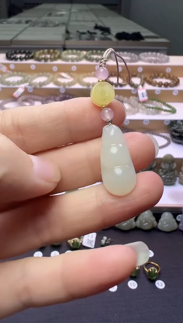 颈饰未镶嵌和田玉148号链接手机挂