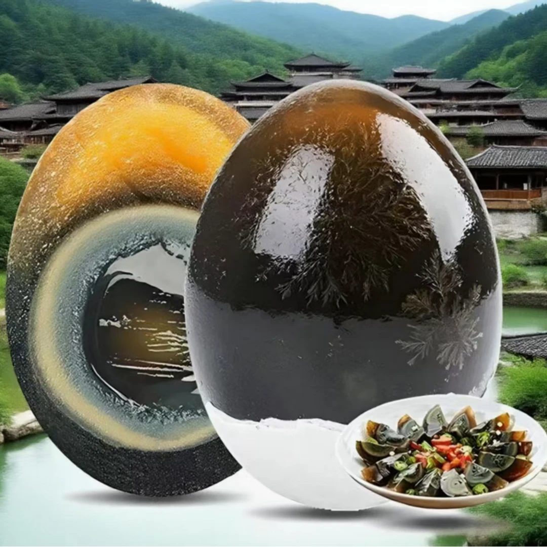 温汤佬【50-60克可试吃1个】优质松花鸭皮蛋溏心蛋无铅工艺破损包赔