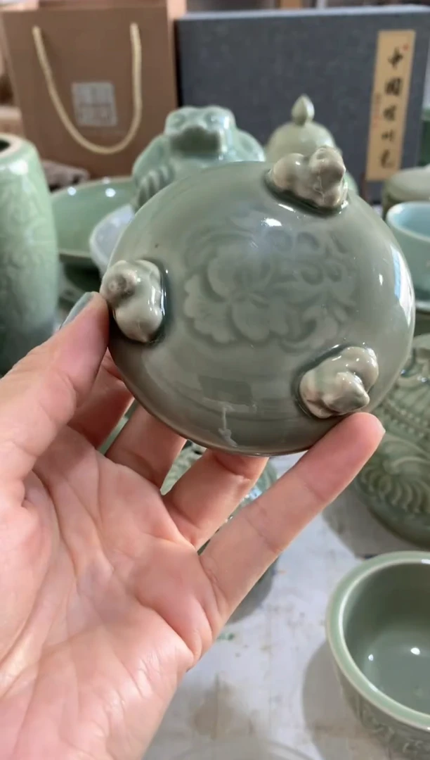 耀州窑瑕疵处理小熊盖子 一个