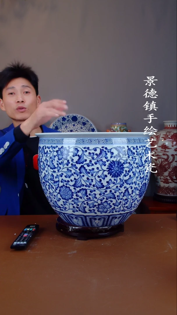 瓶陶景德镇手工手绘陶瓷摆件67