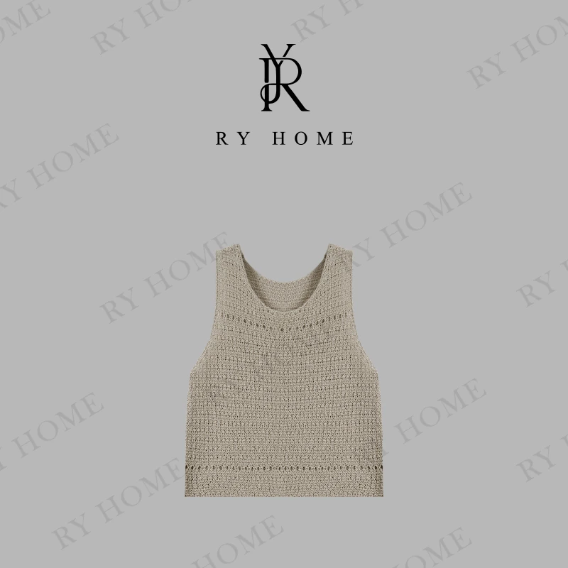 【容雨RYHOME】镂空菱形毛织背心马甲251MJ1499