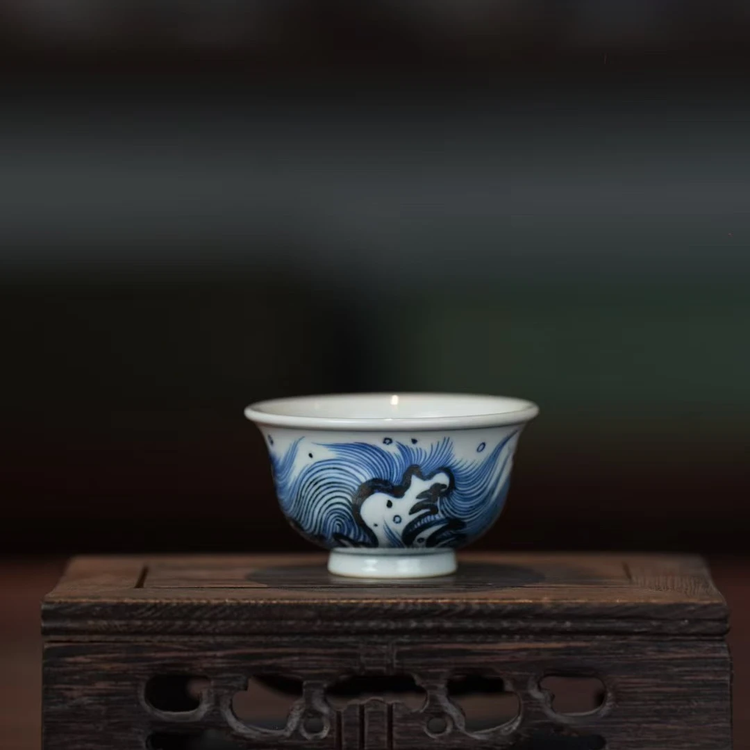 元真临古丨元真临古海浪小压手60ML景德镇瓷器-茶杯小众