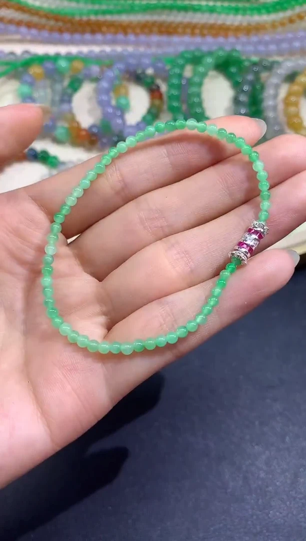 未镶嵌手串翡翠a155手串|1800多样性发其一