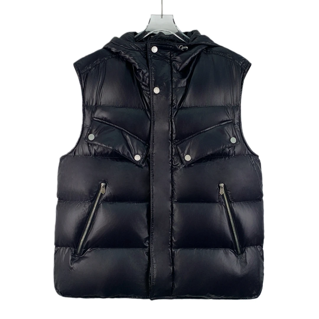 99新 Hermes/爱马仕  KM0283  单排扣无袖羽绒服马甲外套 52码