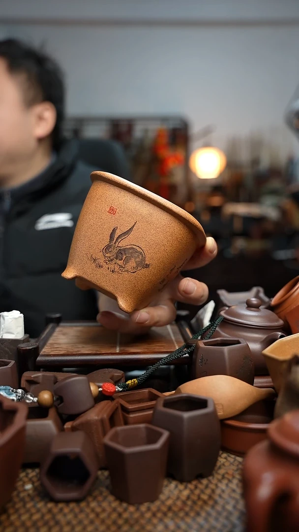 紫砂花盆長木軒精品紫砂