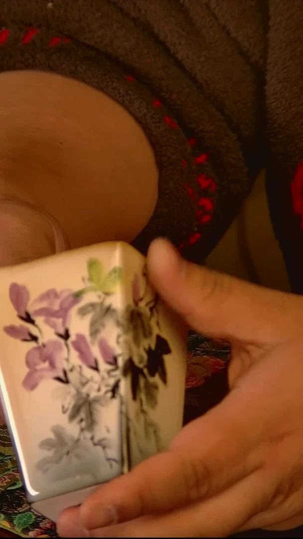 杯手工手绘杯杯很美丽