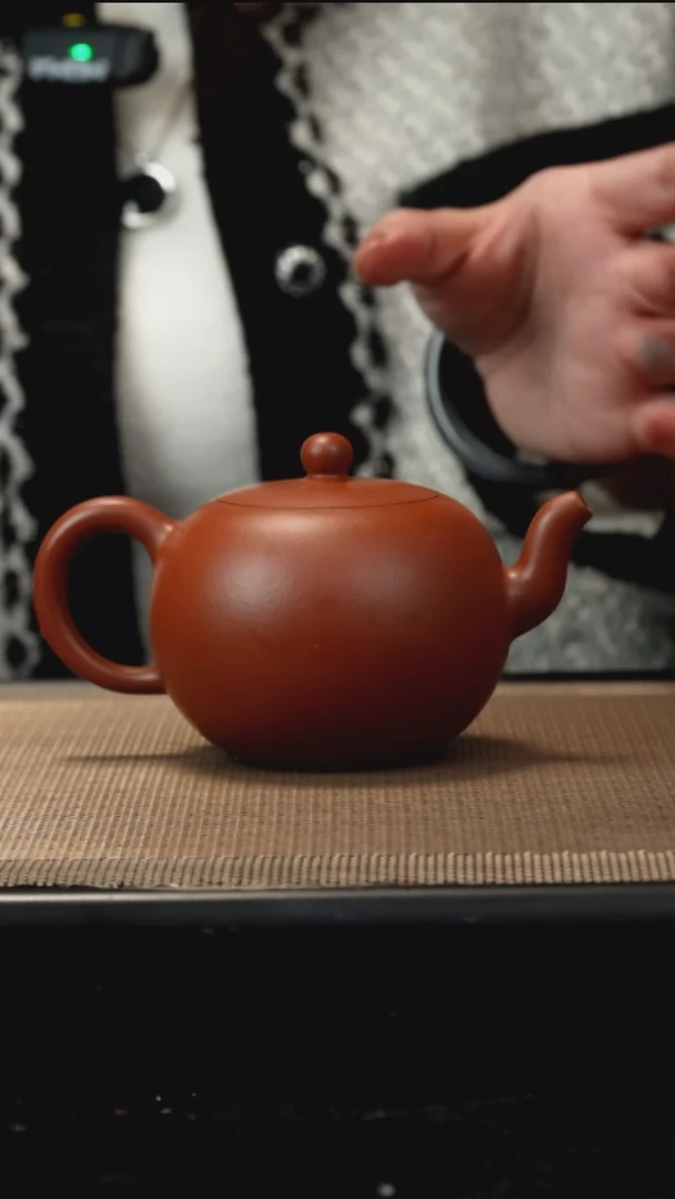 紫砂茶盏朱泥一粒珠260CC