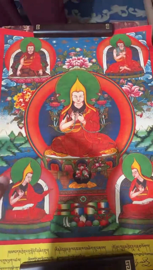 卷轴画龙妹的唐卡tk16