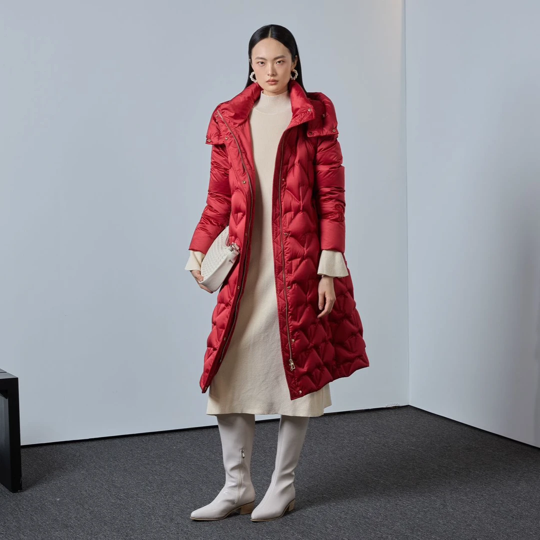 【卡芙美高端羽绒服】长款羽绒服58875
