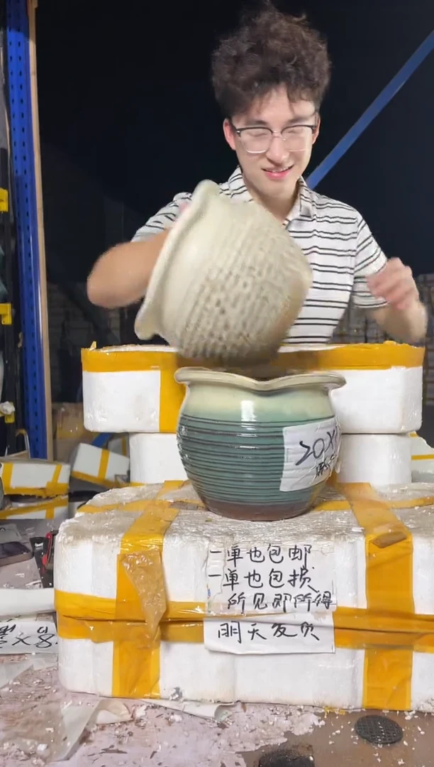 紫砂花盆宜兴紫砂粗陶花盆盆盆20/16