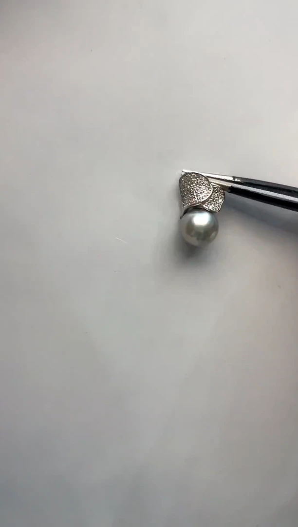 海水珍珠银S925镶嵌颈饰9-10