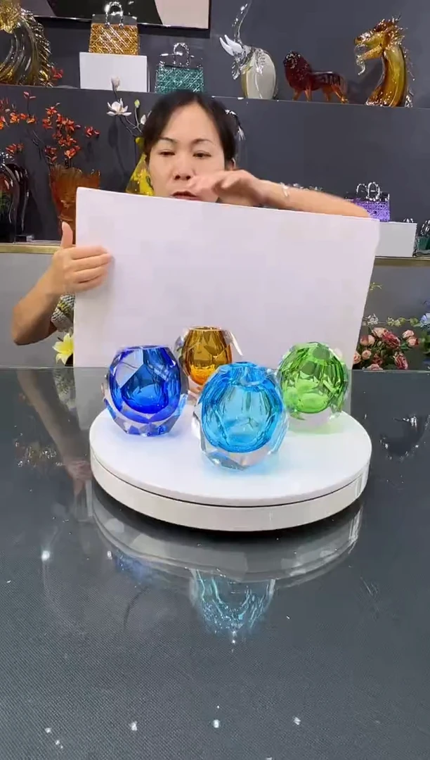 琉璃水晶琉璃摆件1个下单备注颜色